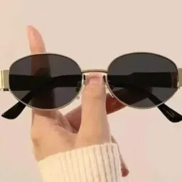 Mc Stan Rimless Men and Womens Sunglasses | Retro Luxury Gold Metal | Frameless Rectangle | Leopard Arms | Colored Lens Sun Glasses image 3