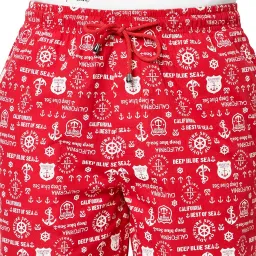 crimsoune club Mens Red Graphic Print Lounge Shorts image 5