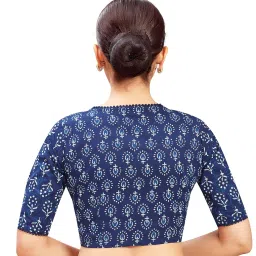 studio shringaar Women's Cotton Floral Elbow Length Sleeves Regular Fit Blouse image 1