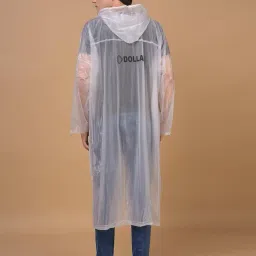 dollar Unisex Lightweight Waterproof Reusable & Foldable Rain Poncho with Adjustable Hood image 2