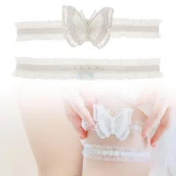 trendynest Wedding Garter For Bride Stretchy Thigh Rings For Anniversary Dance Weddings Style A | Wedding & Formal Occasion | Bridal Accessories | Garters image 3