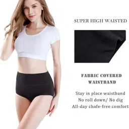 think tech Hipster Seamless Panties for Women High Waist Cotton Panties (Pack of 4 High Waist Img 1 to 17) image 1