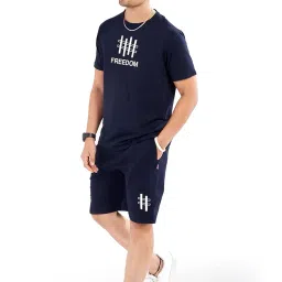 weet Cotton T-Shirt and Shorts Set for Men,Night Wear for Men,Men's Pyjama Set image 5