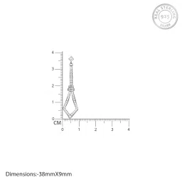 giva 925 Silver Zircon Studded SpearDangling Earrings | Gifts for Girlfriend, Gifts for Women and Girls |With Certificate of Authenticity and 925 Stamp | 6 Month Warranty image 3