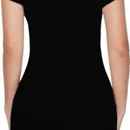 dream beauty fashion Women's Short Sleeves Casual Midi Bodycon Polyster Blend Dress (38" Inches) image 2