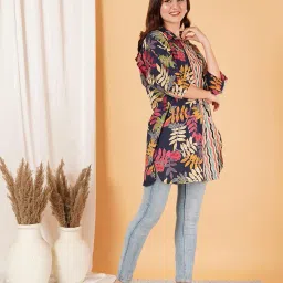 cotland fashions Jaipuri Cotton Printed Oversize Buttoned Shirt for Women image 1