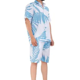 brown culture Men's Cotton Blend Printed Co-ord Sets Casual Home Wear Night Suit for Men image 1