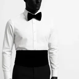 kingson Men’s Classic Velvet Black Cummerbund – Formal Tuxedo Waistband for Suit & Black Tie Events – Adjustable Satin Pleated Belt image 2