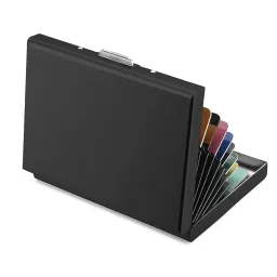 samtroh RFID Protector Stainless Steel 6 Slot Card Holder for Men and Women (Black) image 4