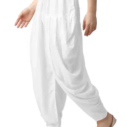 mehrang Loose Fit Rayon Dhoti Pant for Women Patiala Slawar Bottom Wear Harem Pants, Waist Free Size (26 Inch to 38 Inch) image 2