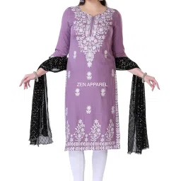 zen apparel Women's Chiffon Dupatta with Heavy Sequin Embroidery Work image 4