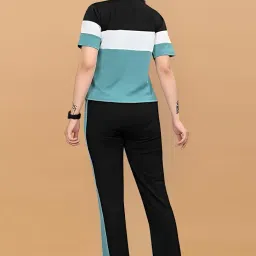 DTR FASHION Cotton Lycra Blend Front Taped Tracksuit image 3