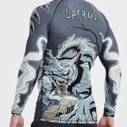 lafroi Men's Long Sleeve UPF 50+ Baselayer Performance Compression Shirt Rash Guard-CLY08C image 4