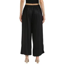 saadaa Palazzo Pants for Women Half-Elasticated Waistband | Palazzo for Women in Soft Viscose Fabric | Regular Fit with Mid Rise Waist & Deep Pockets | Versatile for Formal & Casual Wear image 4
