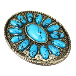 club bollywood LICHTS®Cowboy Turquoise Bohemia Belt Buckle Werstern Indian Cowgirl Stone Buckles|Clothing Shoes & Accessories | Mens Accessories | Belt Buckles image 1