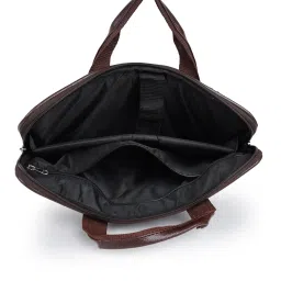 Martucci Laptop Messenger Bag - Laptop Bag for Men, PU Leather Expandable,Multiple Organisers,Detachable Unisex Formal/Casual/Office Use Hand Bag,Supports Laptop Upto 15.6 inches (Brown) image 5