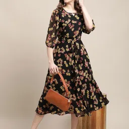 tee projekt Women Stylish Maxi Dress|Elegant Graceful Georgette Dress image 1