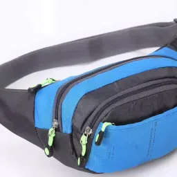 Mithras Polyester Waist Bag for Men,Women/Fanny Pack for Hiking Travel Camping Running Sports Outdoors/Money Belt (Sky Blue) image 1