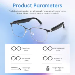 Smart Glasses with Open Ear, Photochromic Lenses, Polarized Sunglasses Bluetooth, Voice Assistant, Built Mic Speakers for Men Women Bluetooth Glasses, Hands-Free Listening Voice Control(Silver) image 2