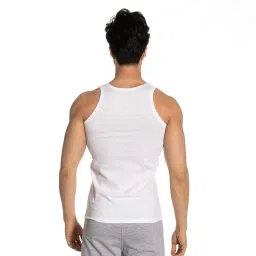 otoman Men's Bamboo Cotton Sleeveless Vest | Made in Turkey by 100% Pure Bamboo Fabric | Natural Sweat Absorbing | White image 4