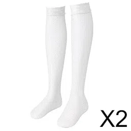 calandis ™ 2xWomen Fishnet Lace Top Mesh High Thigh Stockings Long Socks White | Stockings & Thigh-Highs | Hosiery & Socks | Womens Clothing image 1