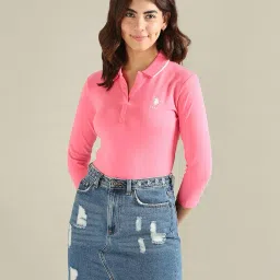 u.s. polo assn. Women's Polyester Regular Fit Shirt image 5