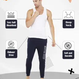 rupa Men's Cotton Round Neck Regular Fit Vest image 4