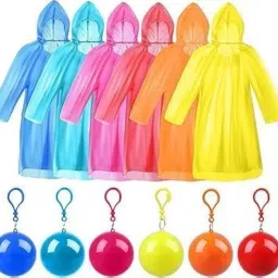 Disposable Emergency Rain Ponchos in Keychain Ball – Waterproof PE Raincoat for Adults – Compact, Lightweight for Travel, Hiking, Camping, Festivals – Unisex Pack of 4 image 5