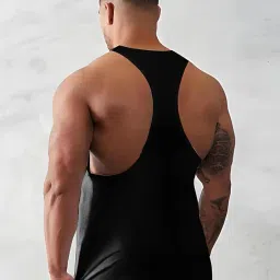 furrr Men's Gym Vest for Bodybuilding | RAW Gear Stringer Tank Top | Muscle & Training Wear Pack of 2 image 3