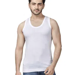 poomex Premium Men's Cotton Vest (Pack of 5) White-Vest image 3