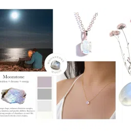 gempro Certified Natural Moonstone 14K Rose Gold Plated Chain Pendant Necklace for Women image 5