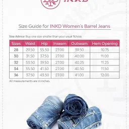 inkd Women's Stretchable Barrel Fit Jeans - High-Rise | Lightweight | Classic 5 Pocket Styling image 5