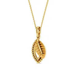 kisna 14 KT Leafora Yellow Gold Pendant For Women image 1