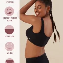 nykd Women Cotton Mid Rise Hipster with Medium Rear Coverage & Anti-Odour Finish in Breathable Cotton Fabric & Super Soft Elastics - Nyp033 image 1