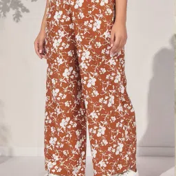 masalli fashion Women's Mustard & White Linen Floral Printed Waist-Coat Co-ord Set image 4