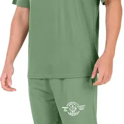 london hills Cotton Blend Casual Round Neck Co-ord Set for Men's Printed Casual Sleepwear & Loungewear Set & Night Suits Set for Men’s image 2