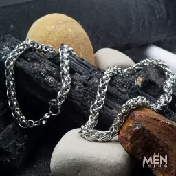 the men thing SPIGA CHAIN- 5mm Chain Stainless Steel 21.5inch for Men & Boys image 1