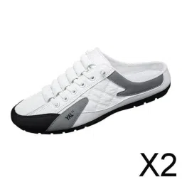 myaddiction 2xMen Slip on Mule Sneakers Slippers Low Top Work Casual Sports Shoes Loafers image 2