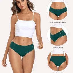 clever creations Cupatex Cotton Hipster Panties(Pack of 8) image 3