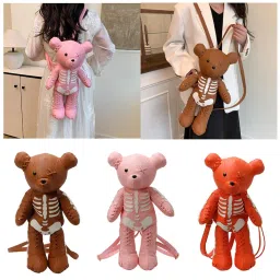 calandis ™ Bear Backpack Cartoon Female Daypack For Party Travel Creative Gift Pink | Womens Handbags & Bags image 2