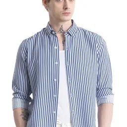 u turn U-Turn Men's Cotton Casual Printed Striped Stylish Latest Shirt for Men image 4