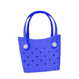 club bollywood VELURA Open Tote Shopping Storage Leisure Easy to Clean Travel Beach Pouch Hole Bag Deep Blue|1 Boho Belt|Women's Handbags & Bags| Womens Handbags & Bags image 1
