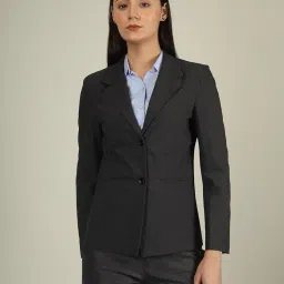 modny Women's Formal Cotton Blazer | Notched Lapel, Single-Breasted Button Closure | Long Sleeve Office,College,Meeting Wear Coat for Women & Girls image 1