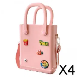 trendynest 4Xhole Bag Waterproof Easy To Clean Open Hole Tote Bag For Travel Holiday Boat Pink | Womens Handbags & Bags image 2