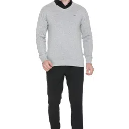 godfrey Regular Fit Premium Cotton V-Neck Solid Sweater image 4