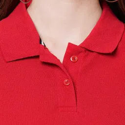 wear your opinion Womens Polo Collar Neck T-Shirt Top (Design: Solid) image 4