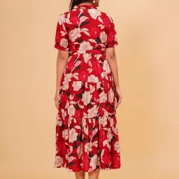 jikonet Women's Western Dress Floral Printed Cotton Maxi Dress image 5