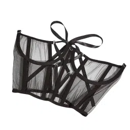 enakshi (label) Fashion Lace Corset Wide Waist Belt Mesh Adjustable Lace up Tied Dress Belts|Clothing, Shoes & Accessories | Womens Accessories | Belts image 3