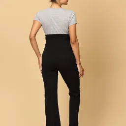 the mom store Maternity Track Pants | for Pregnant Women with Ultimate Comfort | Prenatal Yoga Pants image 2