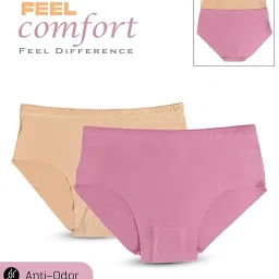 louryn koulyn Seamless Panty for Women | Available in Pack of 6 & 3 | Ultra Soft Nylon Blend Fabric for Invisible Comfort & No Show Laser Cut Hipster Underwear. image 2